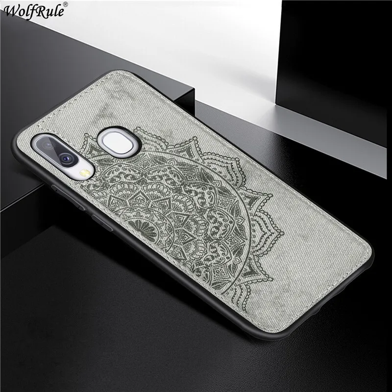

Cover For Samsung Galaxy A40 Hard Phone Case For Samsung Galaxy A40 Shcokproof Soft TPU Fabric Texture Cover A40 SM-A405F 5.9"