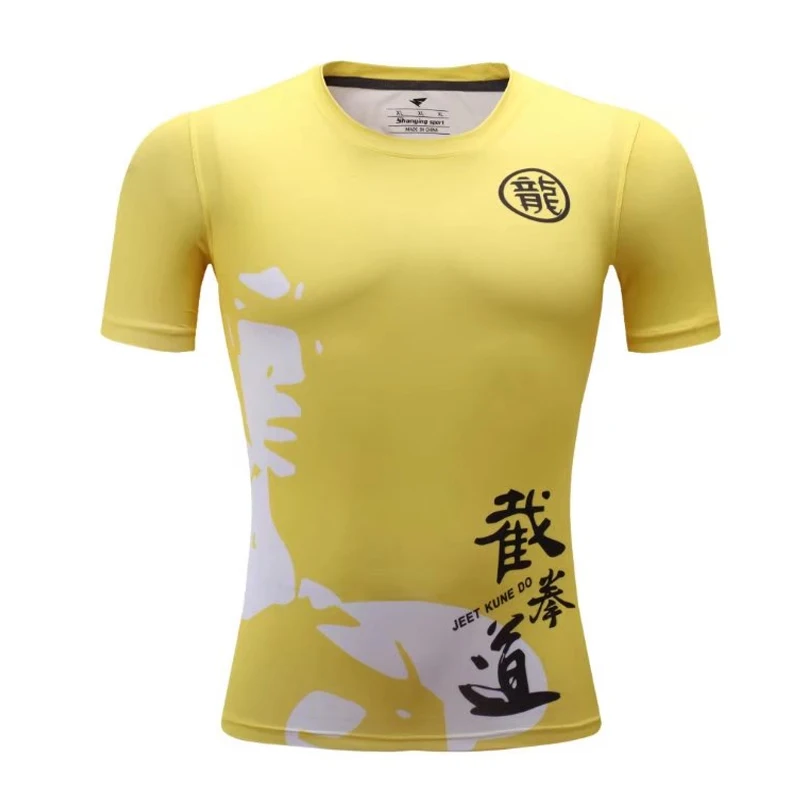 Брюс Ли Jeet Kune Do Гидрокостюмы в стиле MMA компрессионная футболка мужской/женский/детский/Crossfit футболка с короткими рукавами футболка кунг-фу