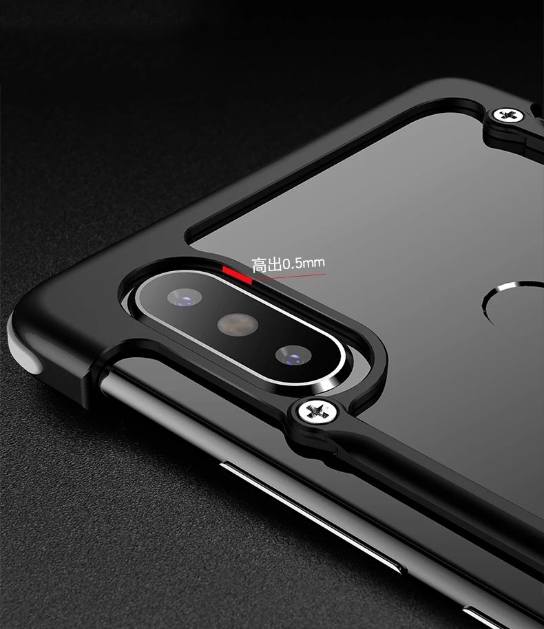 Oatsbasf Алюминиевый металлический бампер чехол для Xiaomi mi 8 mi 8/Pro/Explorer Роскошная подушка безопасности Защита от падения жесткий чехол mi 8 Pro