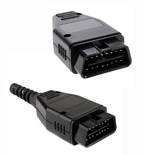 

OBD2 16pin Male Connector Car OBD Shell Plug + Housing +SR+ Screws