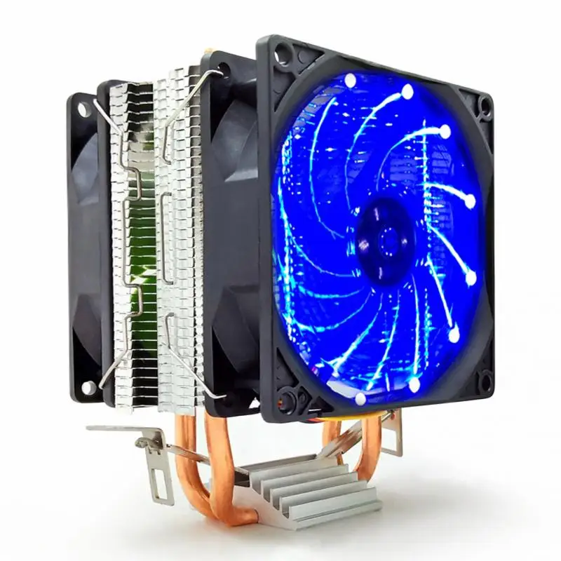 Гидравлический подшипник CPU кулер 3 pin двойной вентилятор для Intel AMD компьютерная