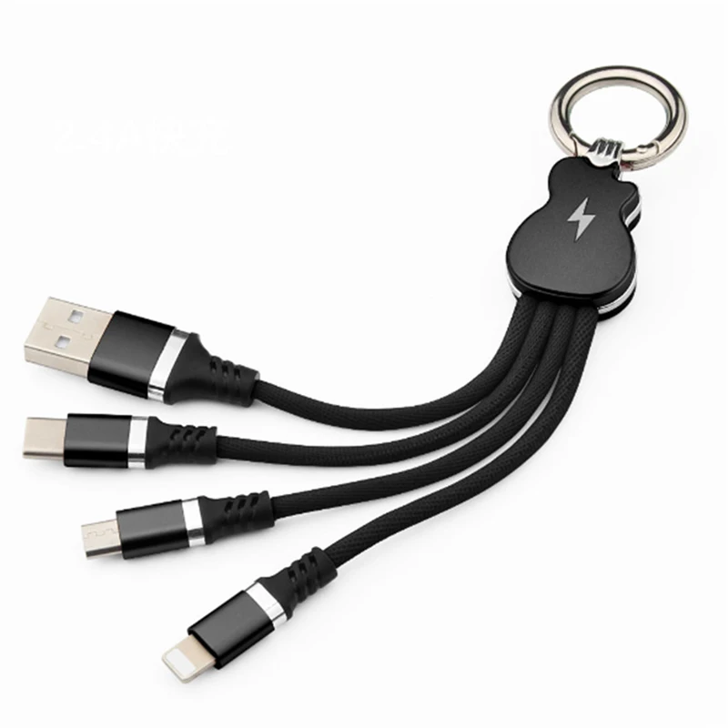 3 в 1 USB кабель для iPhone xs max быстрой зарядки Android Micro Type C мобильный телефон зарядный