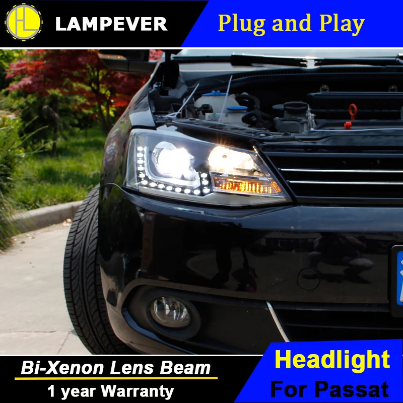Lampever Стайлинг для VW Jetta фары 2011-2014 MK6 светодиодный ные новый drl H7 hid Q5 Биксеноновые