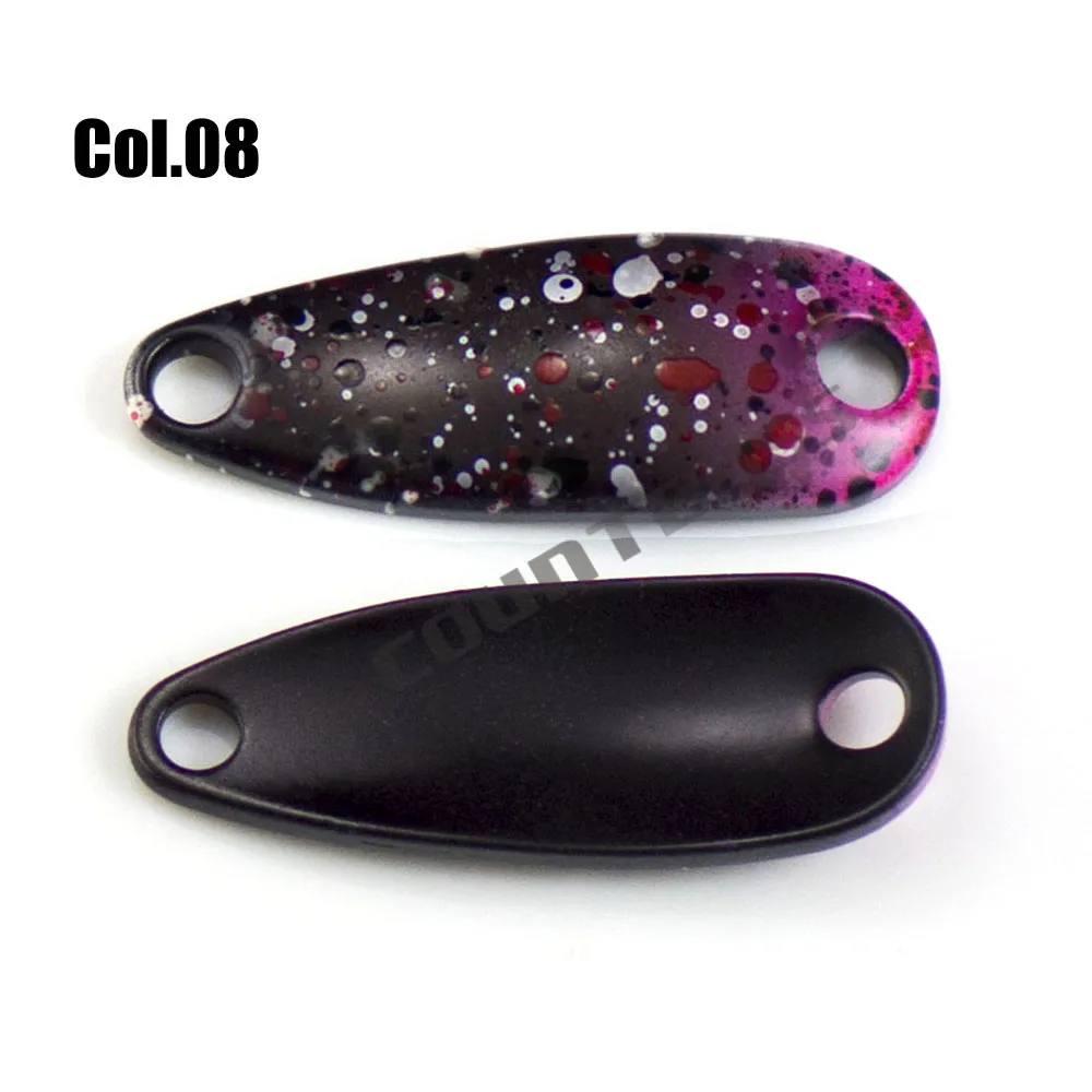 Countbass литья ложка с орнаментом в виде корейского одинарный крючок, Размеры 28,2x10,2mm, 2,7g 3/32 унций лосось форель Щука бас рыболовные приманки