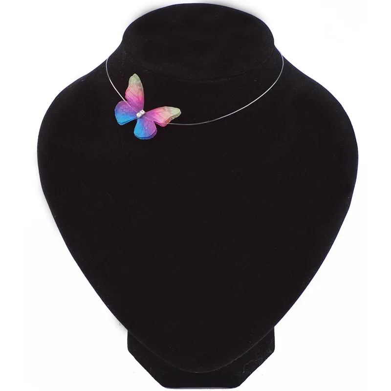 Прозрачная невидимая леска цепочка колье ожерелье для женщин разноцветная