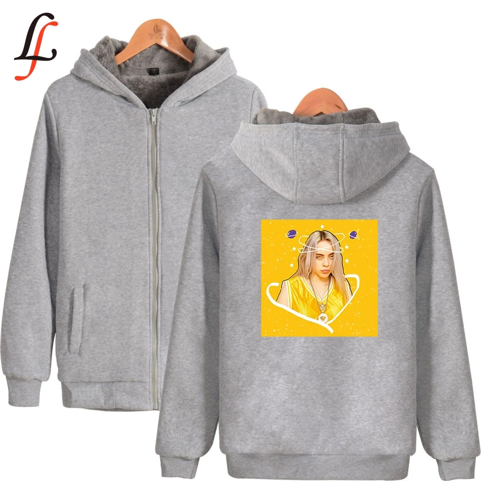 Billie Eilish/толстая толстовка с капюшоном очень теплое пальто зимняя куртка на