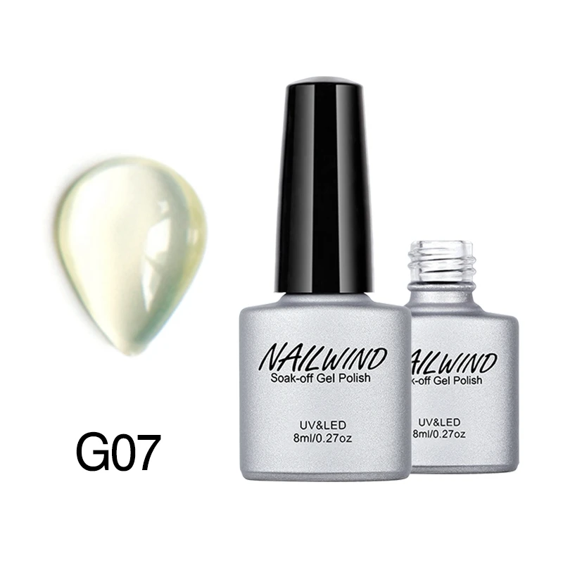 NAILWIND 8 мл матовое желе гель лак для ногтей верхнее Базовое покрытие требуется дизайн ногтей УФ светодиодный блестящие украшения для маникюра гель лак - Цвет: 7