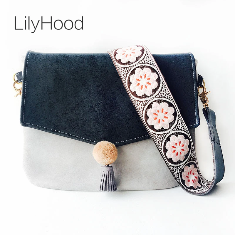 Женская Холщовая Сумка LilyHood на плечо милая шикарная богемная сумка через в стиле