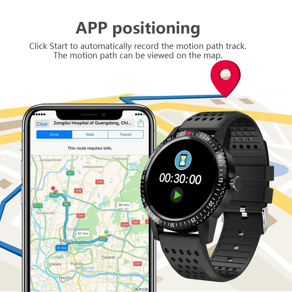 

Beseneur T1 Smart Bracelet Blood Pressure Watch Fitness Activity Tracker Band Waterproof Wristband Bluetooth 4.0 Sport Smartband