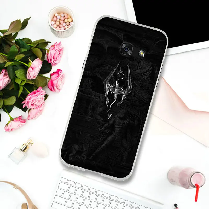 Skyrim Logo Soft TPU Silicone Mobile Phone Cases Bags For Samsung Galaxy J3 J4 J5 J6 J7 J8 A3 A5 A7 2016 2017 2018 Coque Cover | Мобильные