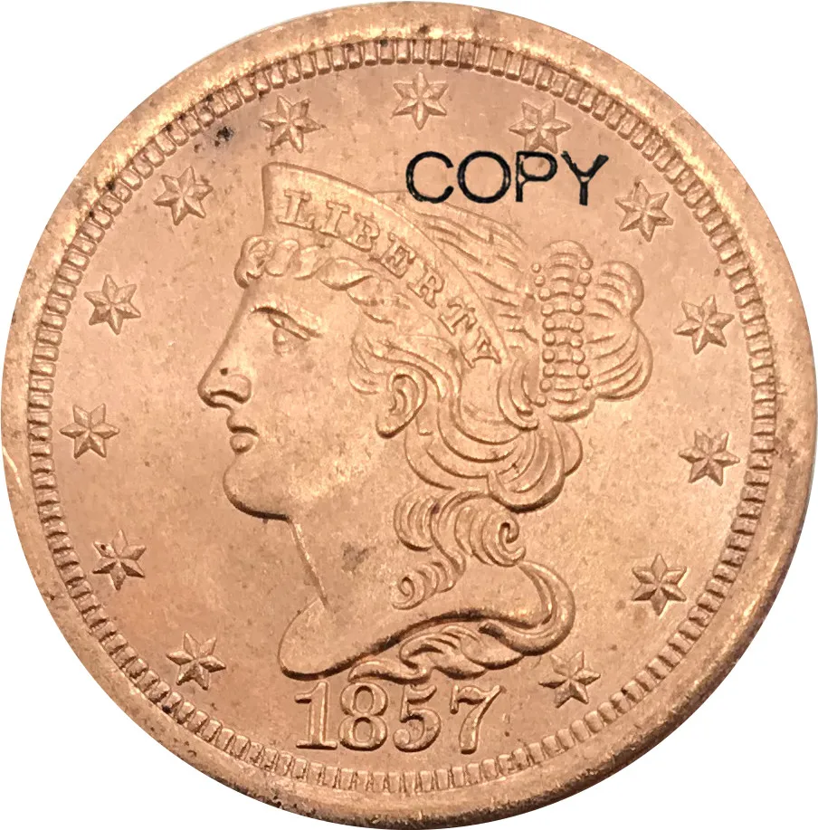 Соединенные Штаты Америки 1/2 Cent плетеные волосы пол-цента 1840 1841 1845 1857 Красный