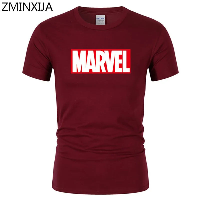 2018 Новая мода MARVEL Футболка мужская хлопковая с короткими рукавами Повседневная
