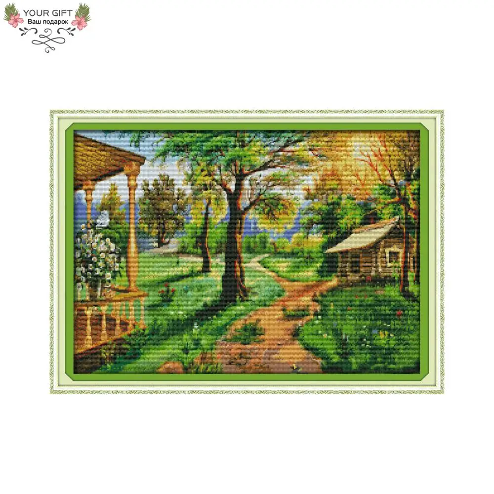 

Joy Sunday Rural Scenery Home Decor F567 14CT 11CT Counted and Stamped Needlepoint Needlework Embroidery DIY Cross Stitch kit