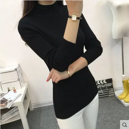 2019 брендовые зимние женские Повседневные свитера с высоким воротником лидер