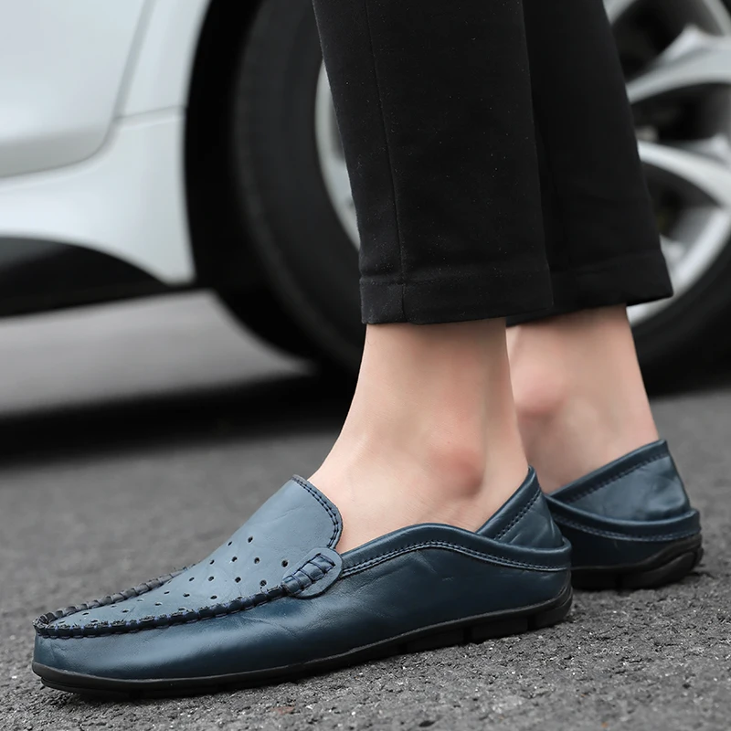 Летние мягкие повседневные туфли GRAM EPOS мужские лоферы из воловьей кожи обувь