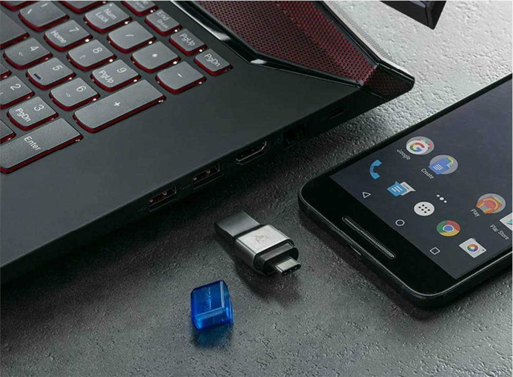 Kingston Micro SD кард-ридер с USB 3,0 тип-c тип-a двойной интерфейс microSD/microSDHC/microSDXC UHS-I карта USB 3,1 адаптер