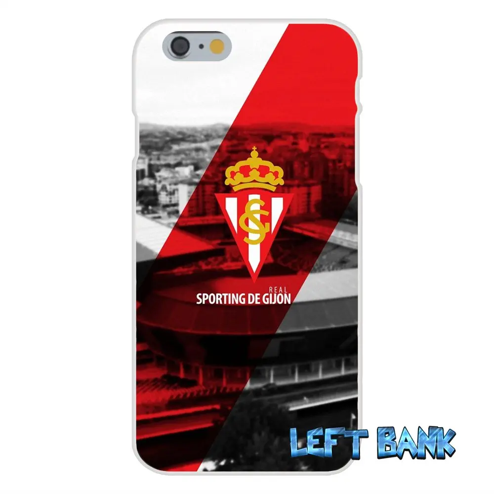 Для Samsung Galaxy Note 3 4 5 S4 S5 MINI S6 S7 edge sporting gijon logo Мягкий Силиконовый ТПУ прозрачный чехол