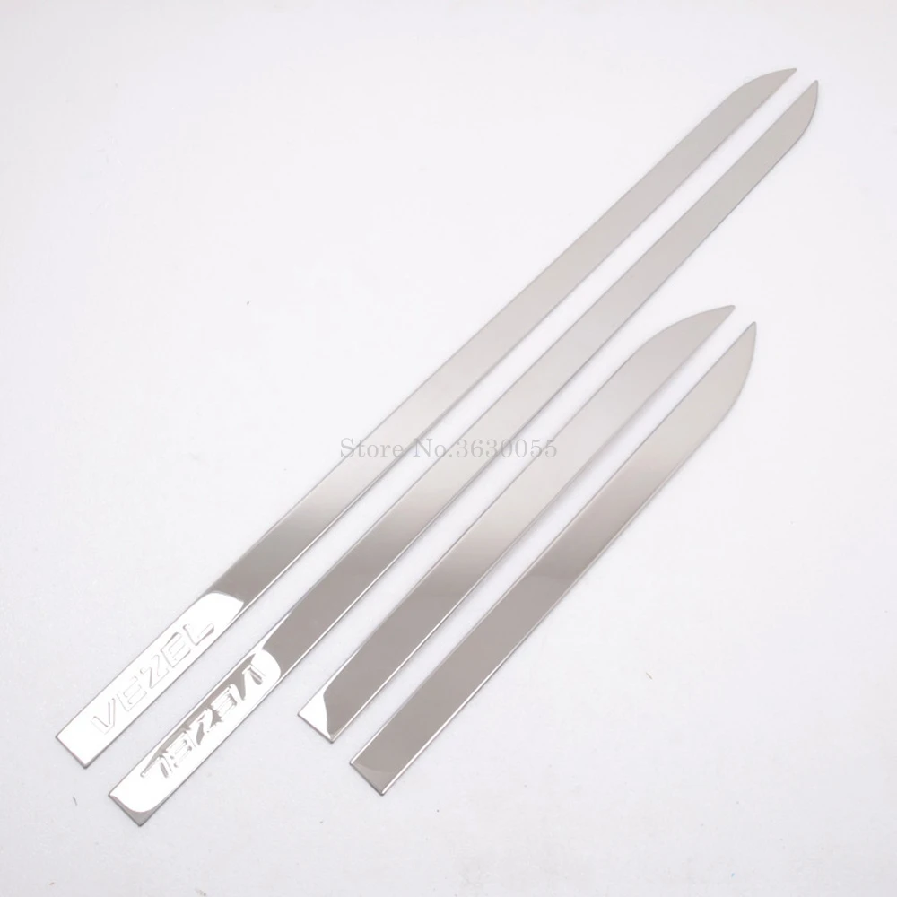 Для Honda HR V Vezel 2013 2017 из нержавеющей стали фоторамка stick strip Streamer mould 4