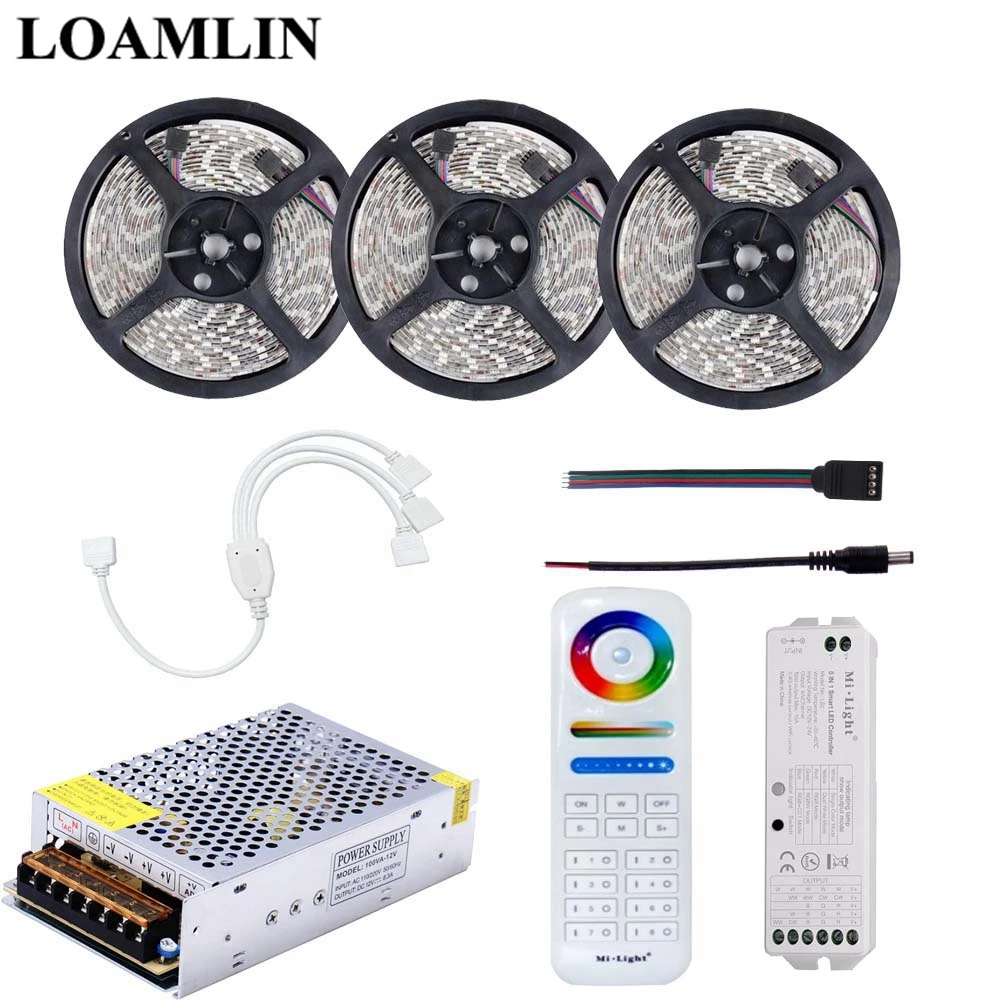 Светодиодная светильник та RGB 2835/3528SMD Mi FUT089 8 зонная лента с пультом