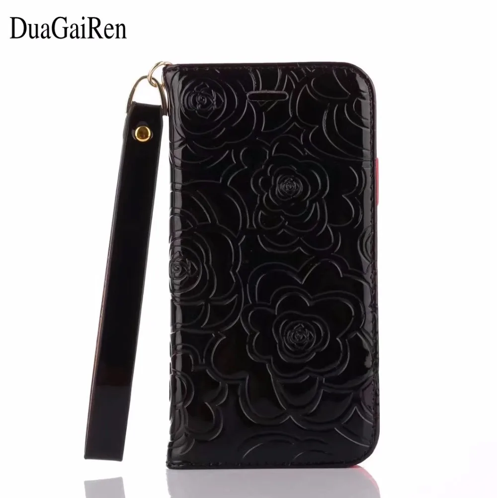 DuaGaiRen 3D кожаный чехол с цветком камелии для iPhone 6 6S 7 8 Plus Coque Capa X Phone Co|case for iphone|leather