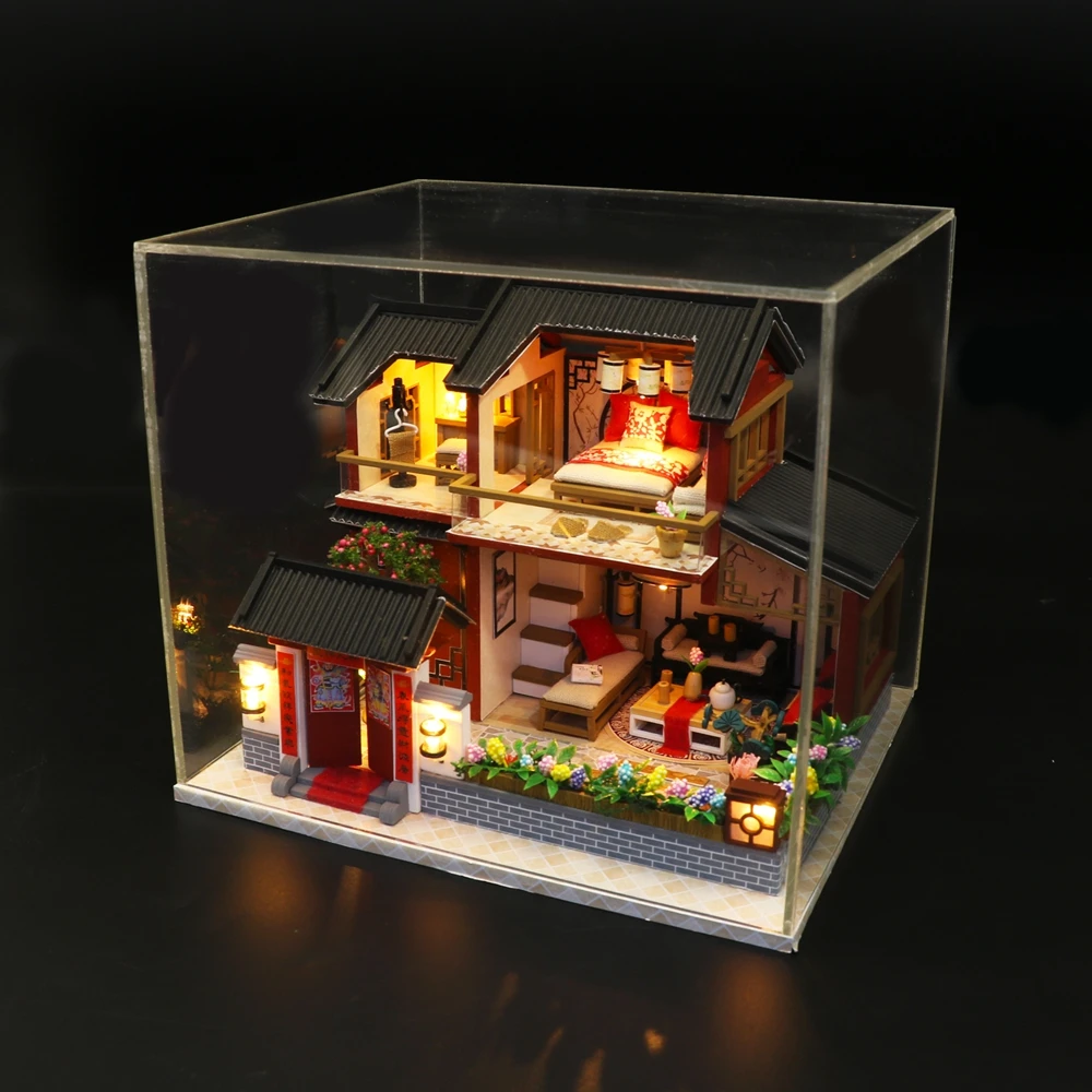 Новый миниатюрный кукольный домик деревянный мебель для сборки 3d Diy пазл игрушки