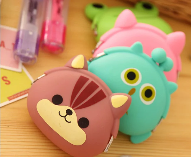 1 шт./лот сумка для монет с милым мультяшным животным дизайном карамельного цвета