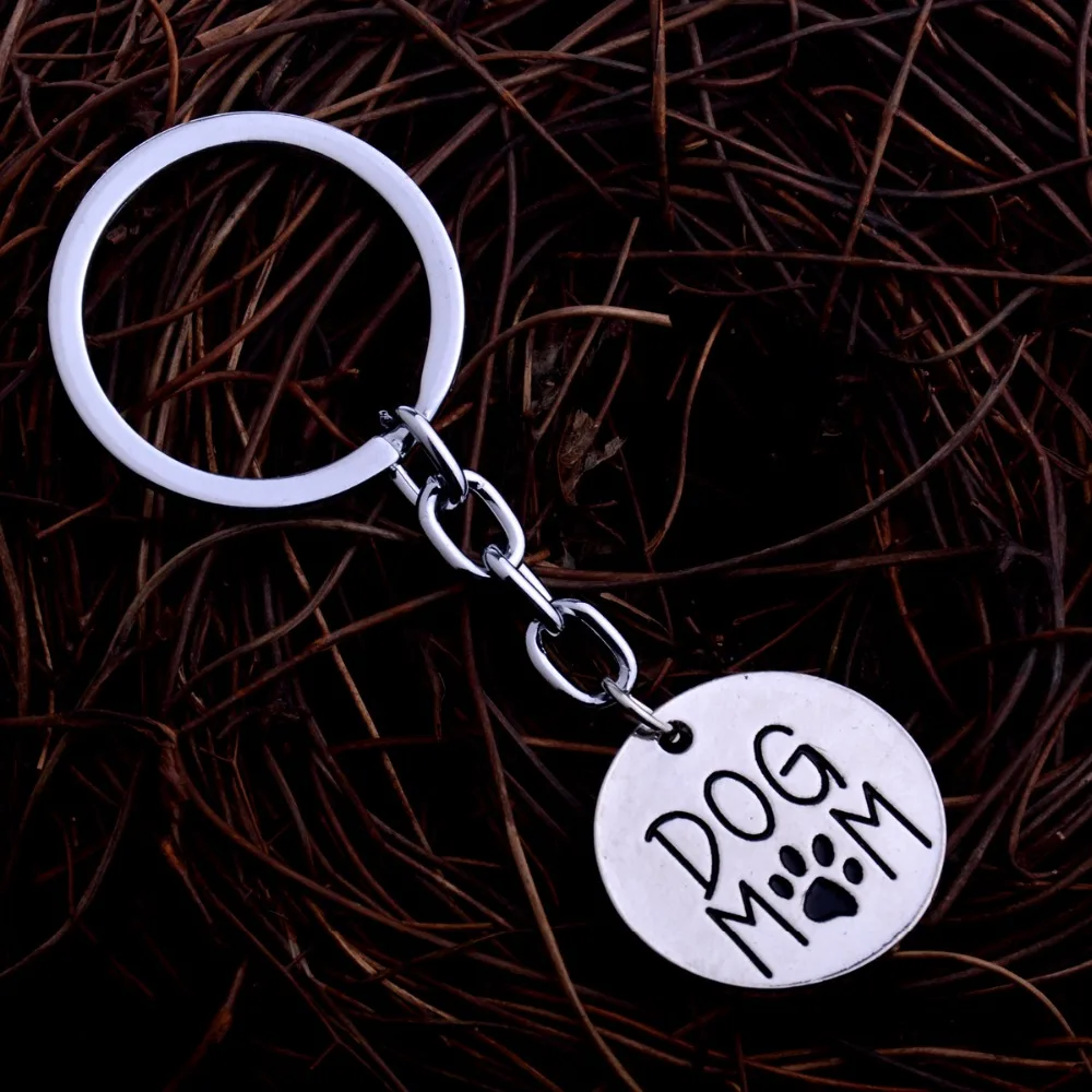New Arrival Dog Mom Cat Pet Prints Keychain Animal Lovers Charm Key Chains Rings Mommy Mothers Keyring Holder Women Family Gifts | Украшения