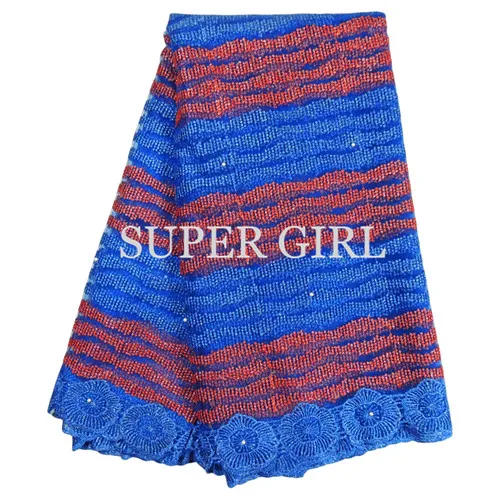 Новые африканские тюль Кружево ткани с Камни Вышивка чистая Африканский