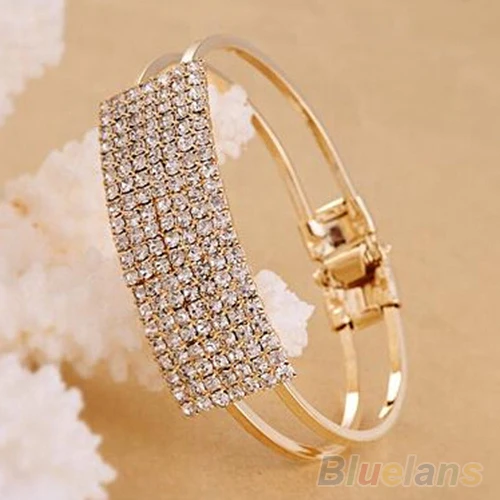 Новинка Элегантный женский браслет на запястье с кристаллами украшенный