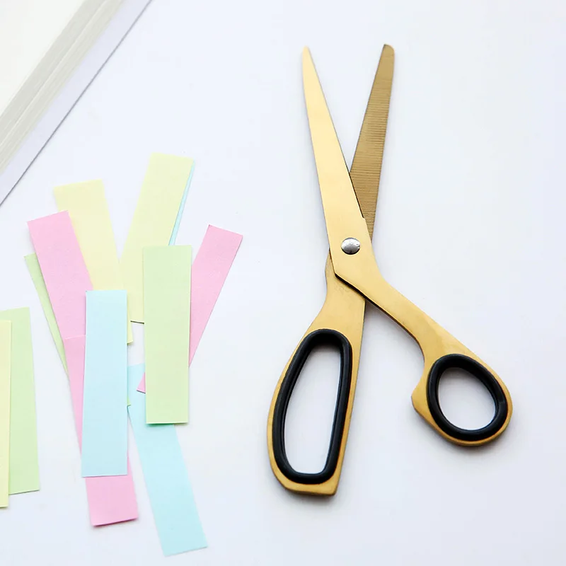 Золотые портновские ножницы (нержавеющая сталь + пластиковая ручка) для