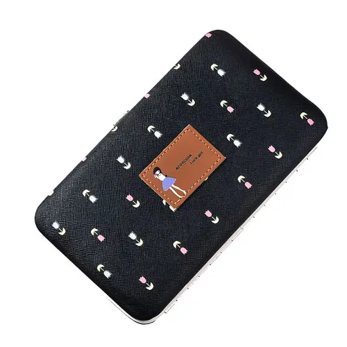 PHAMOZ роскошные длинные деньги кожаный телефон большой аниме девушки клатч для