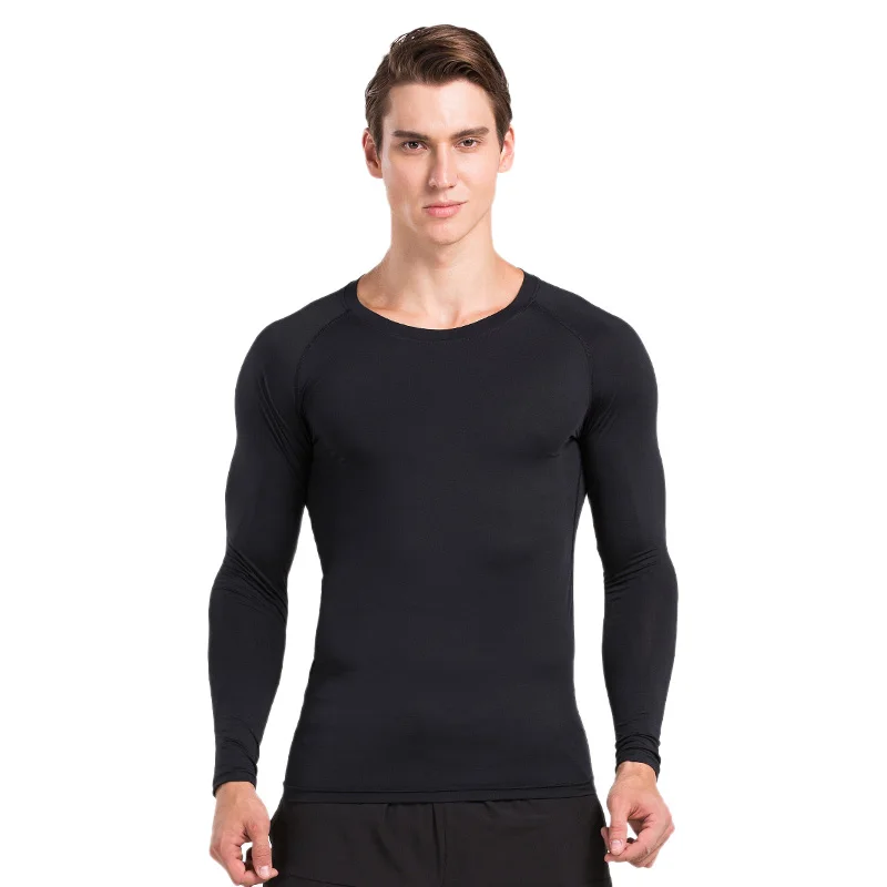 Мужская компрессионная футболка MMA Rashguard эластичная облегающая с длинными