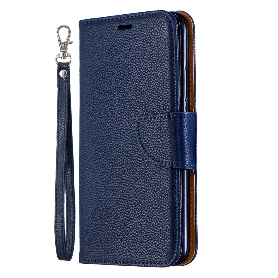 Dark Blue Роскошный в стиле личи чехол для huawei P30 P20 Lite Y5 Y6 Honor 8C 8A 10i Y7 Коврики 20 Pro P Smart плюс Чехол в стиле ретро P07Z - Цвет: Dark Blue