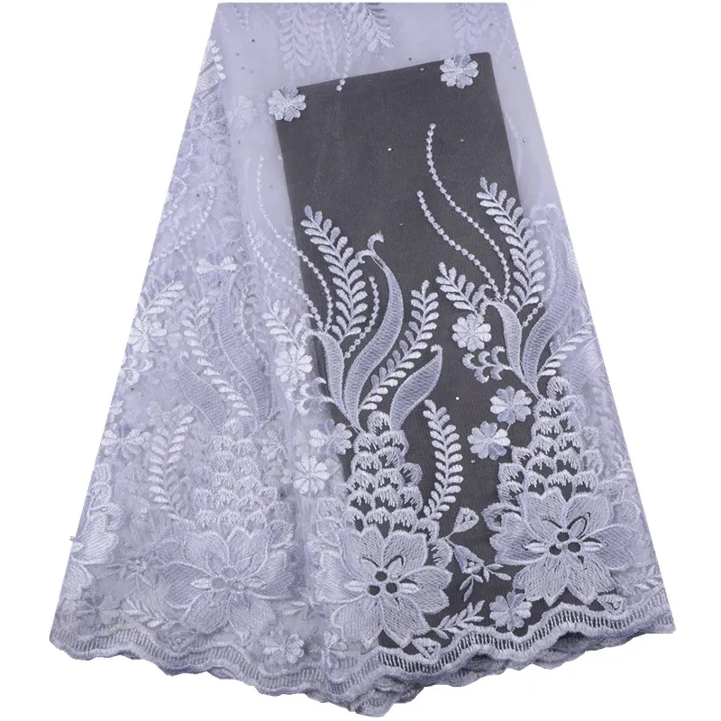 

Новинка, белая африканская кружевная ткань, высокая яркость для свадебных платьев, ткань, S1553