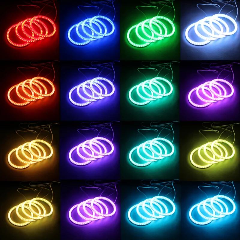 Разноцветные светодиодные кольцевые светильники с ангельскими глазами RGB