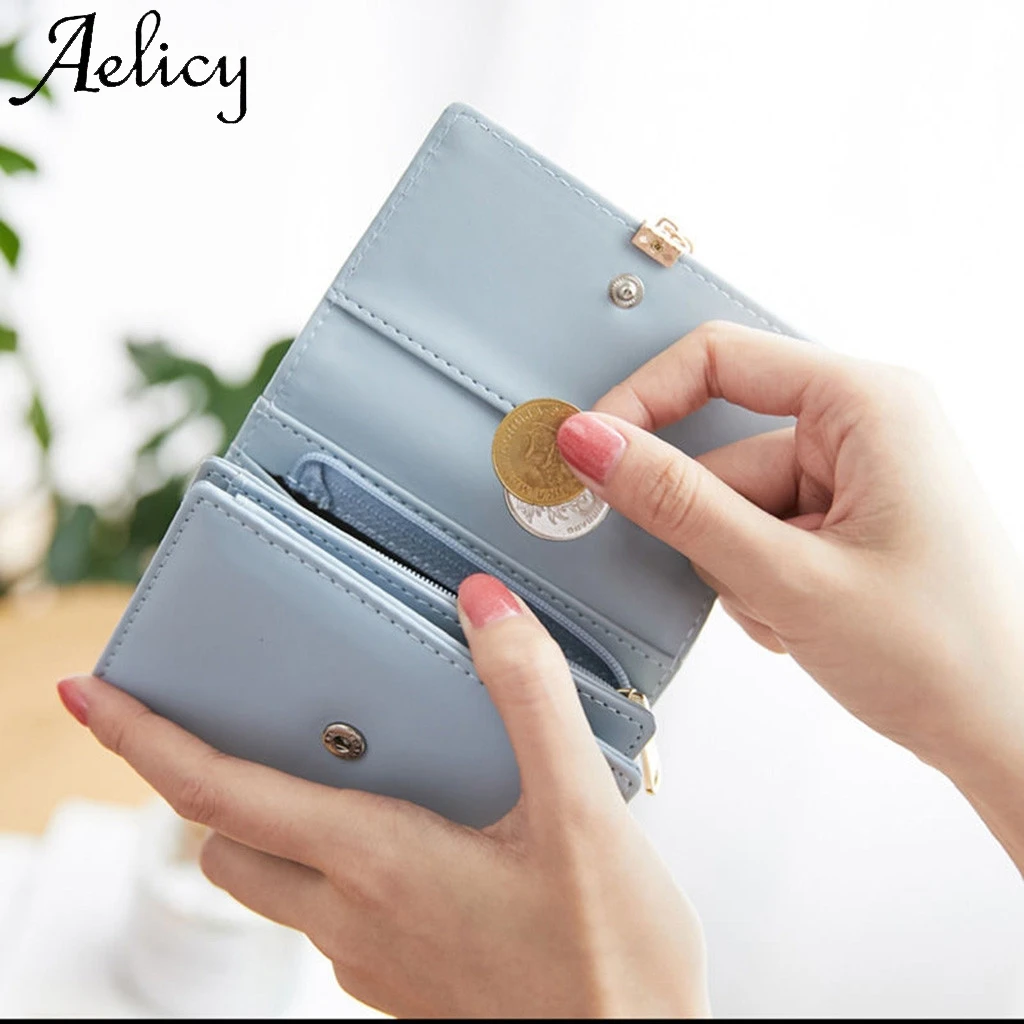 Aelicy женская модная сумочка с держателем короткий складной кошелек портмоне