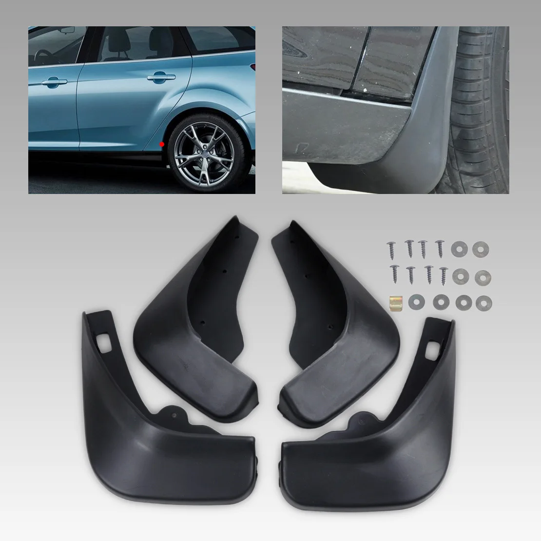 Beler ABS пластиковые Брызговики для Ford Focus Хэтчбек MK II 2005 2006 2007 2008 2009 2010|plastic mud flaps|flaps