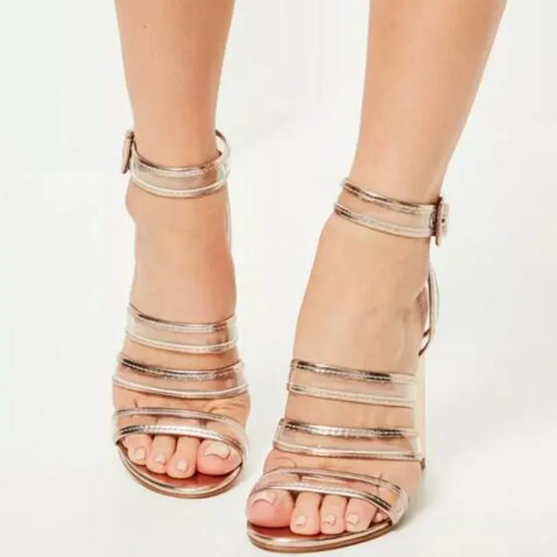 2017 г. модные летние женские Босоножки с открытым носком и ремешком на пряжке