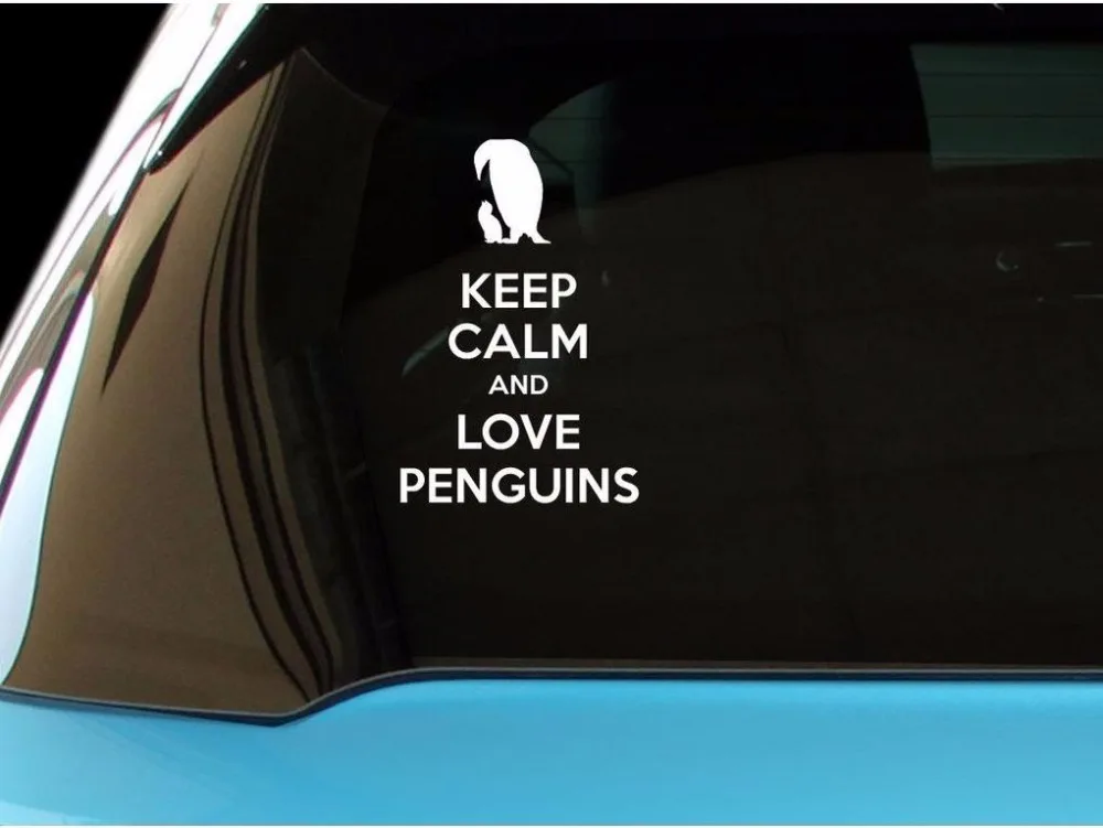 

Keep Calm and Love Penguins Animal Animals Laptop Sticker ()