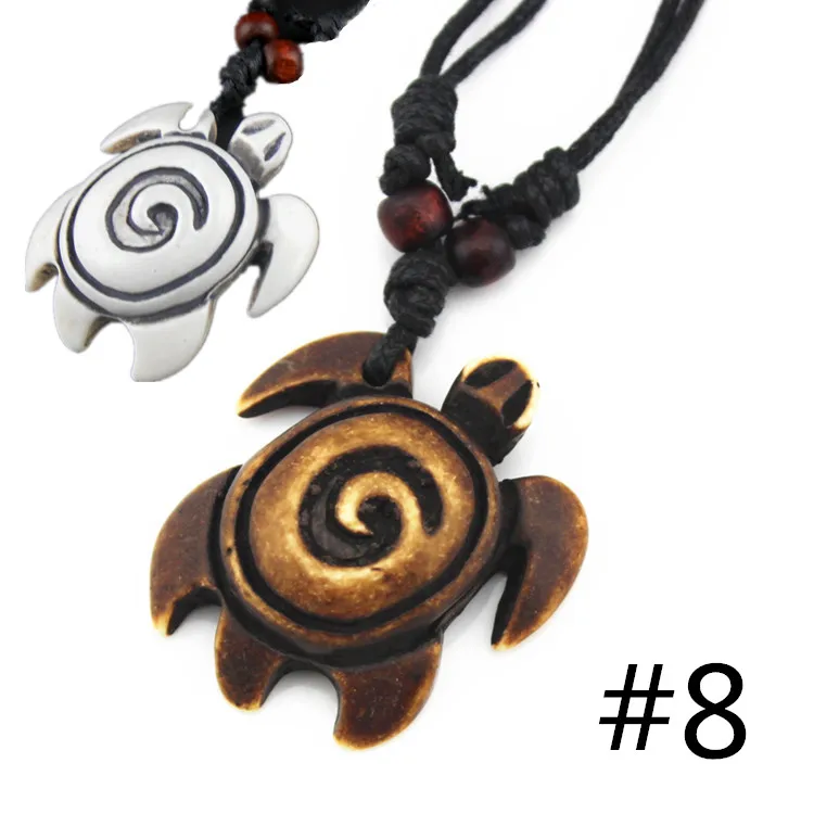 Мужские и женские модные украшения имитация кости яка резьба по дереву Гавайские