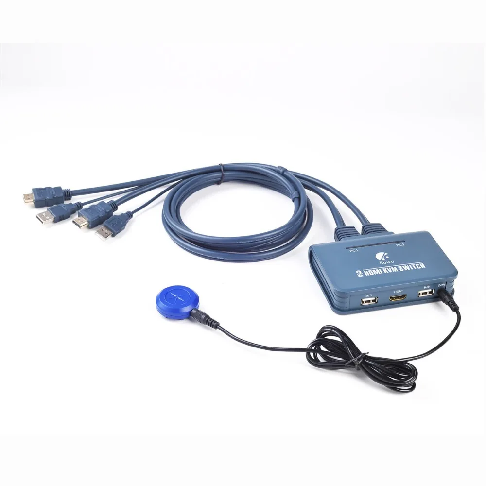 1 шт. 2 порта USB HDMI KVM переключатель с управлением компьютера одной Консоли коробка
