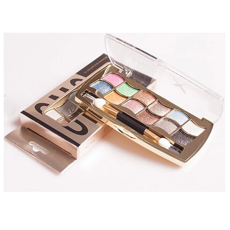 Бренд 12 цвет бриллиантовый блеск Eye Shadow Palette Макияж Супер флэш яркие красочные
