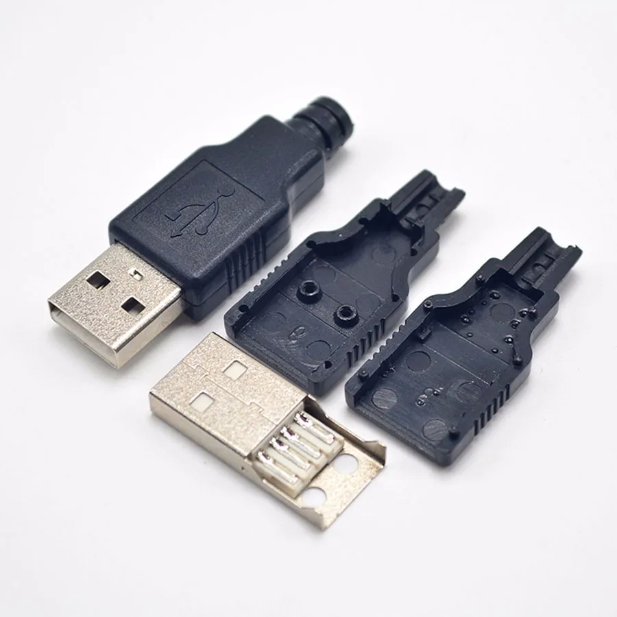 10sets Micro USB 5PIN Welding Type Male Plug Connectors Charger 5P Tail Charging Socket DIY Black Plugs | Обустройство дома