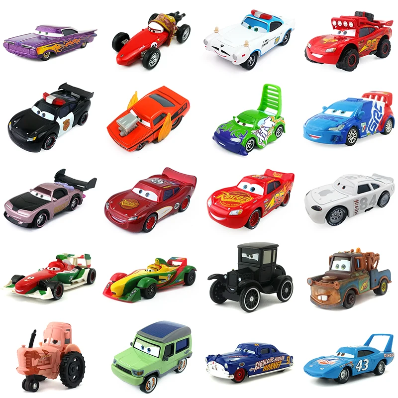 Disney Pixar Cars 2 3 Lightning McQueen Mater Jackson Storm Cruz Lizzie 1:55 литая под давлением модель игрушечного