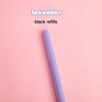 JIANWU 1pc Originality Fluffy gel pen Delicate and comfortable signature pen cute neutral pen Student pens 0.5mm - Цвет: lavender