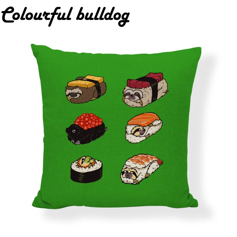 Мягкий собачий щенок мопса милый чехол для подушки с кошкой мороженое конус 43*43