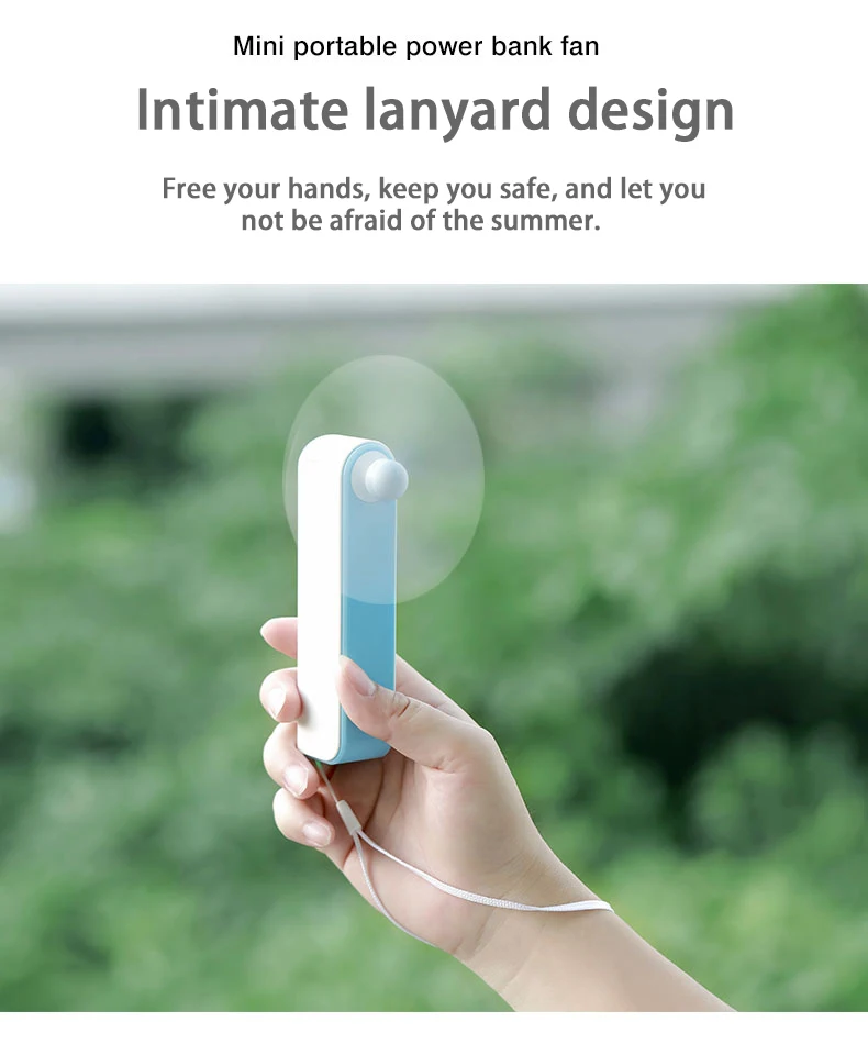 Mini charging treasure fan USB small electric fan student dormitory portable multifunctional pocket fan