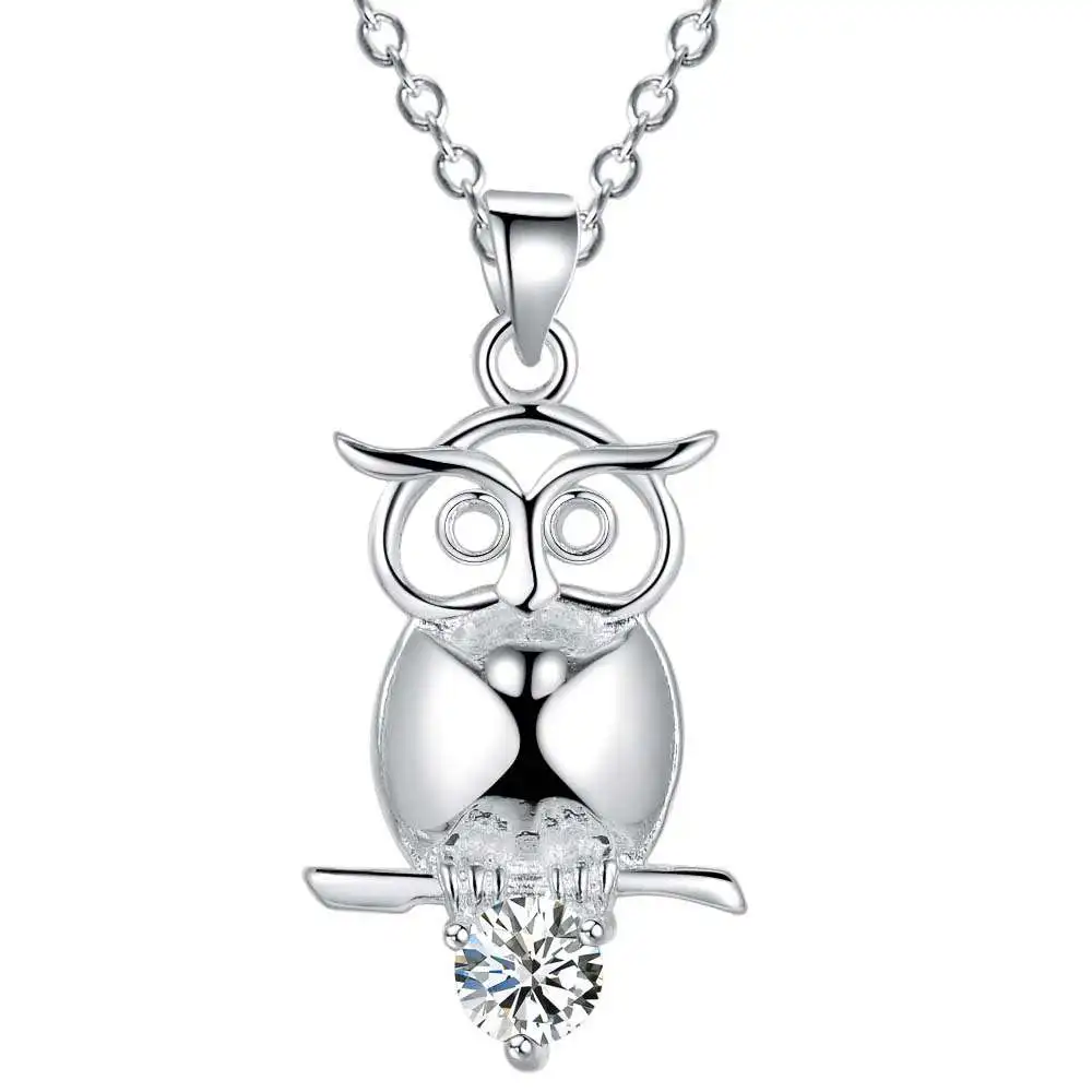 Оптовая продажа серебряное ожерелье с подвеской бесплатная доставка модный