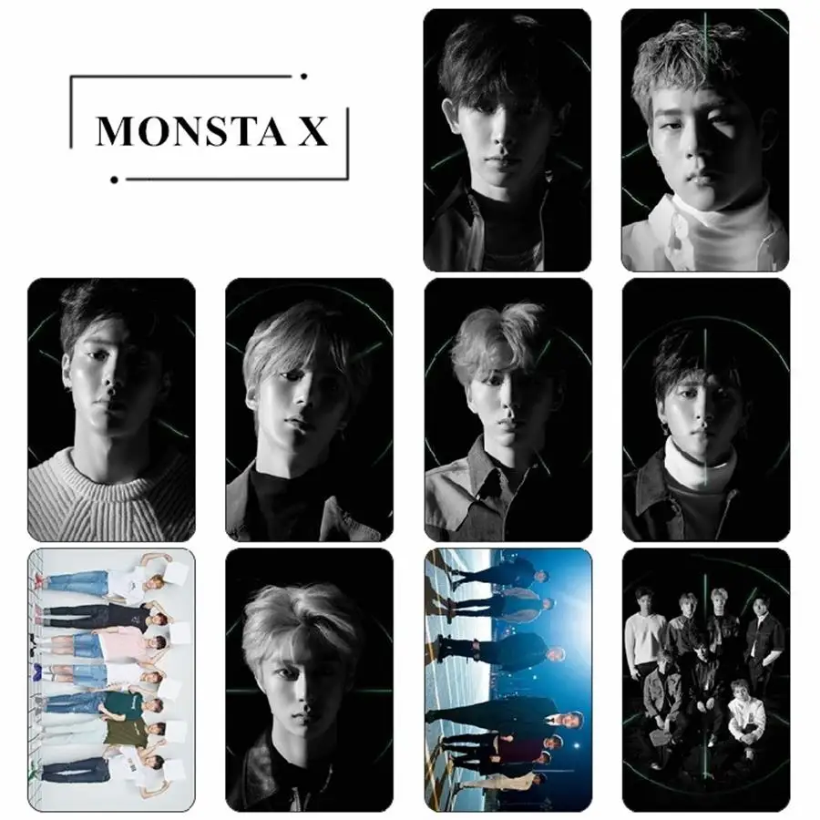 Type 1 Kpop MONSTA X The Connect Album Sticky Photo Cards Новая мода HD Photo Card sticker 10 шт./компл - Цвет: Type 1