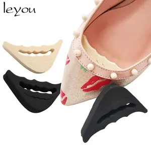 Регулировка размера обуви Leyou, мягкая губчатая Защитная крышка для носка, подушка для половины стопы, наполнитель для переднего носка, большая обувь с длинным верхним штекером